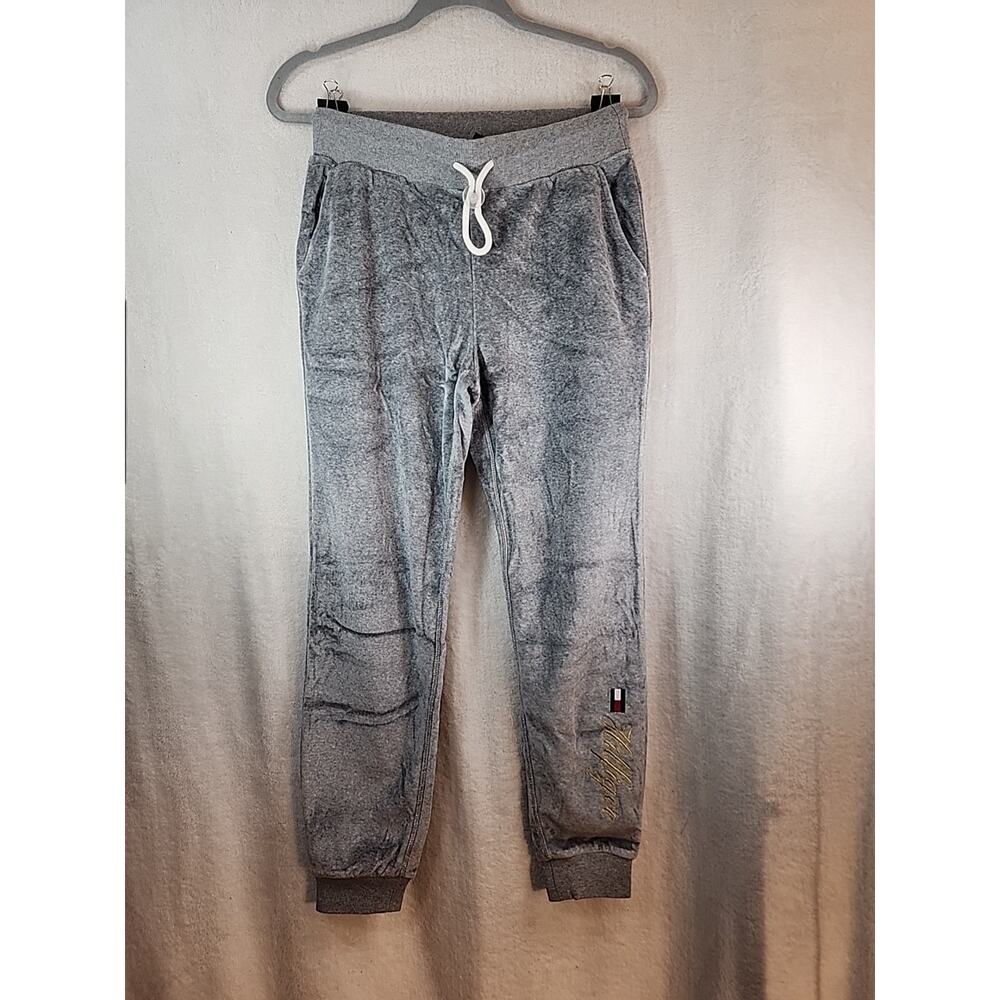 Tommy Hilfiger Women's Adaptive Gray Velour Joggers XS New